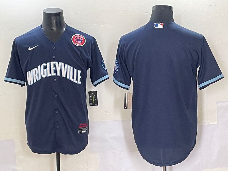Men 2025 Chicago Cubs Blank Blue City Edition Nike MLB Jersey style 2->chicago cubs->MLB Jersey